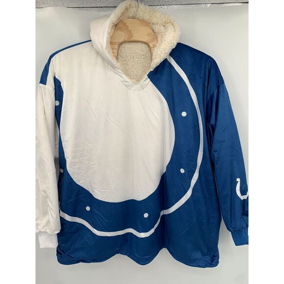 NFL Team Apparel Indianapolis Colts Warm Fleece‎ Lined Pullover Hoodie 2XL XXL - Picture 1 of 11